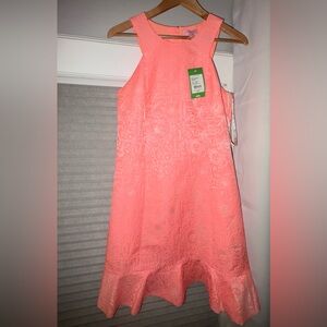 Lilly Pulitzer Coral Pink Textured A-Line Dress